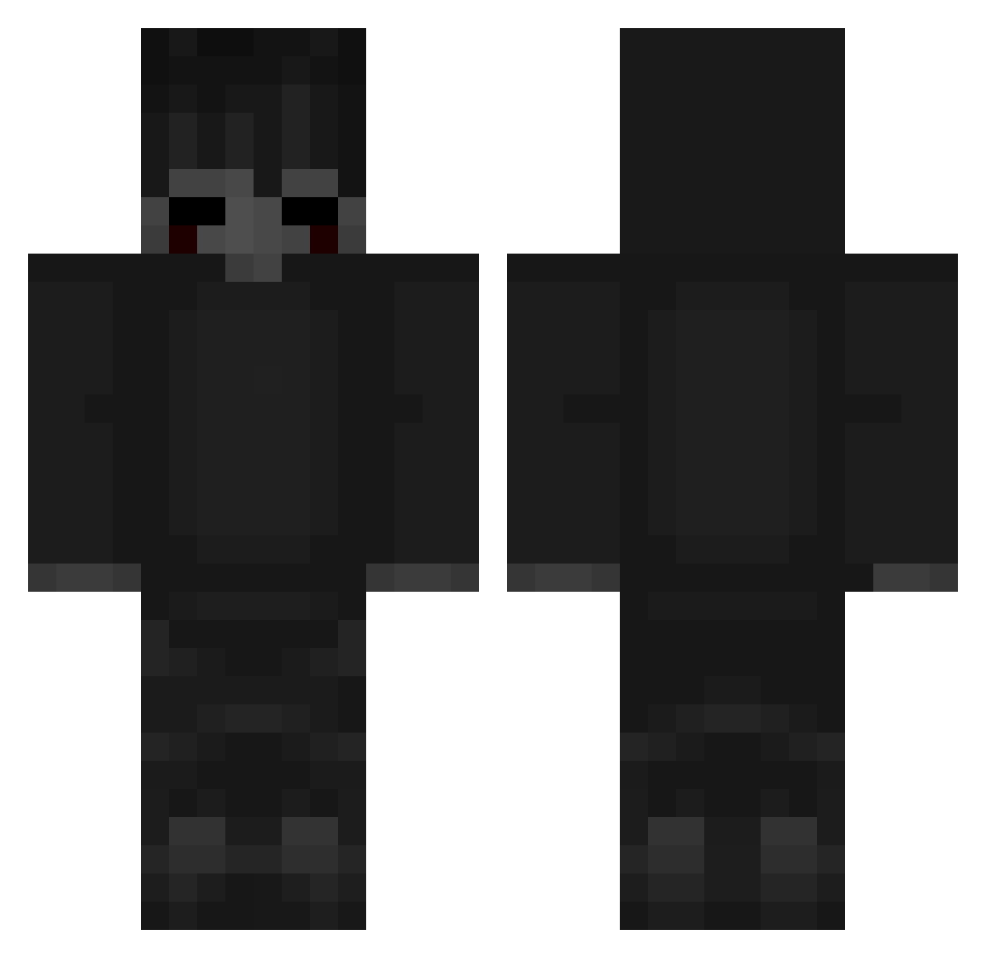 Slicings Minecraft skin, front and back view