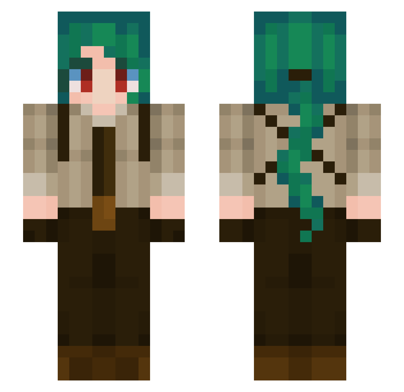 SirenSouls_ Minecraft skin, front and back view
