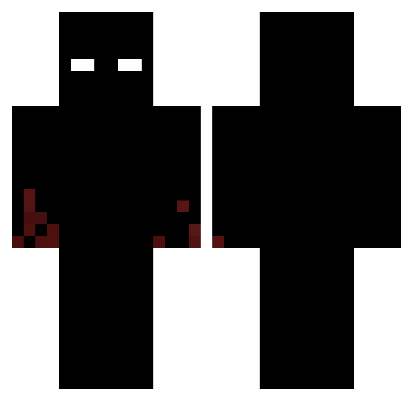 poignard Minecraft skin, front and back view