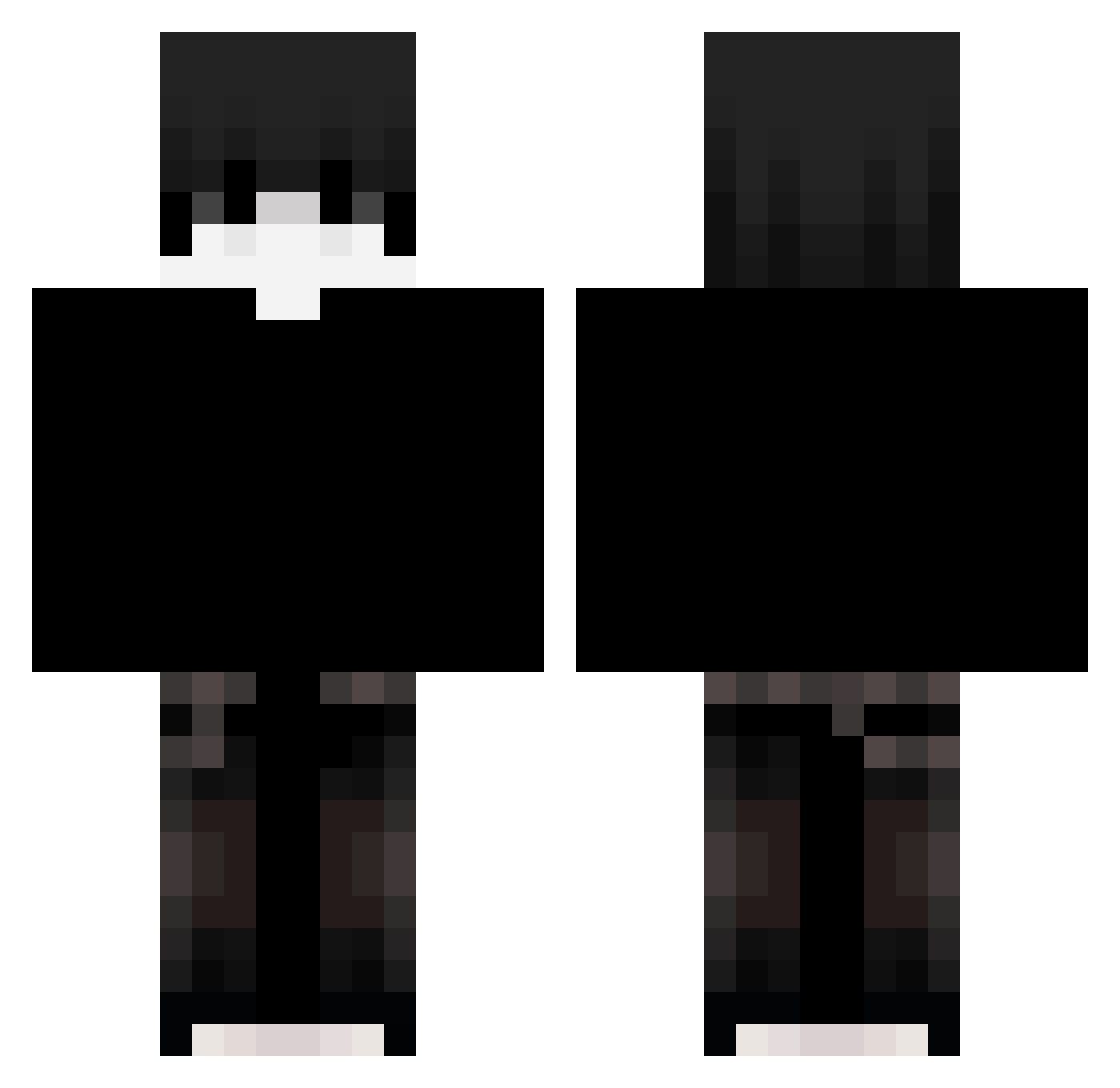 Suaoni Minecraft skin, front and back view