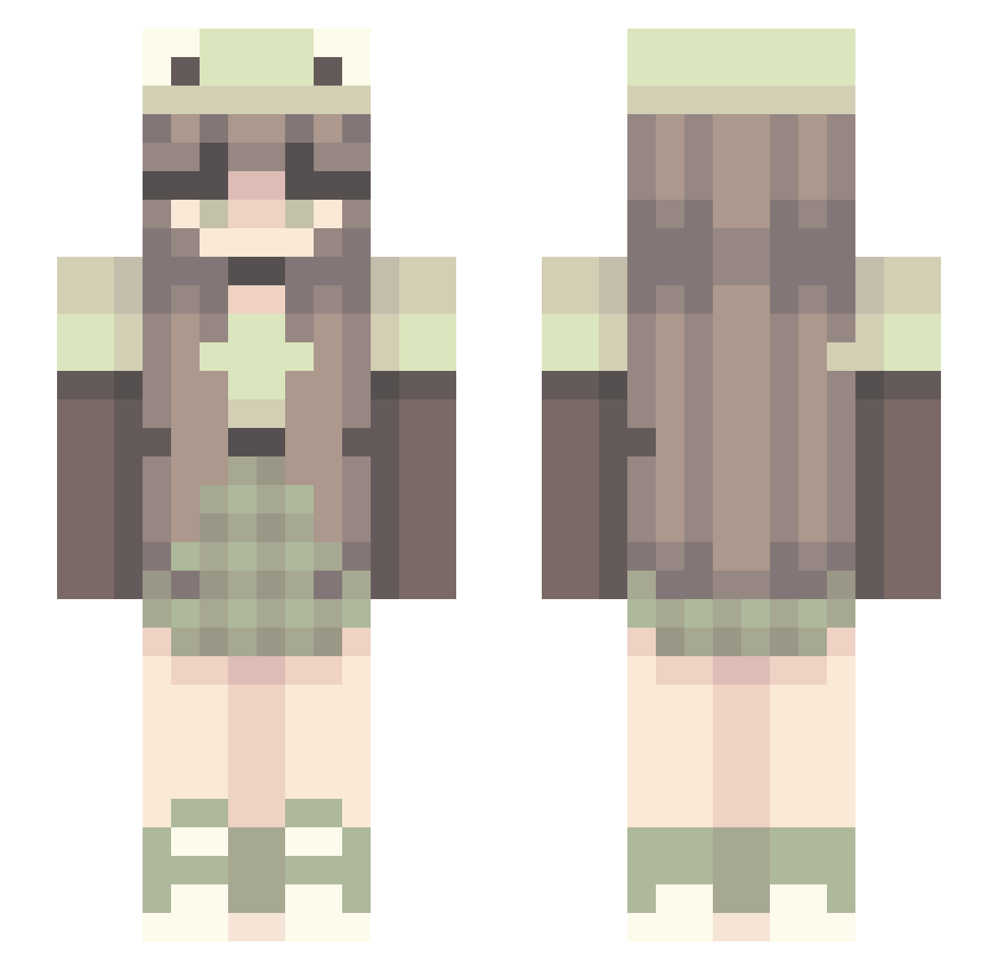 pan_cakeuuu Minecraft skin, front and back view