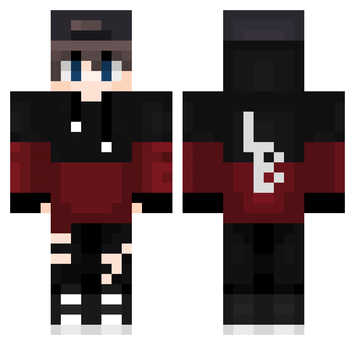 SrDuoGamer Minecraft skin, front and back view