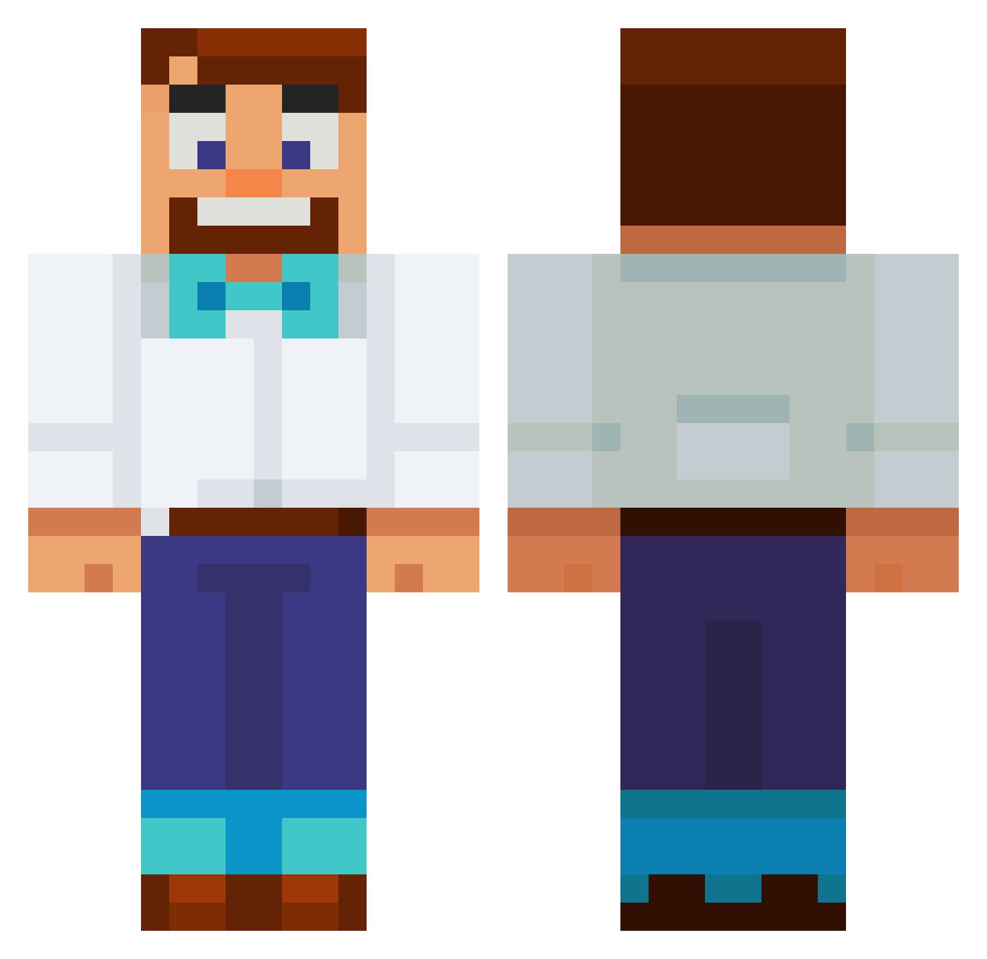 tentya010 Minecraft skin, front and back view
