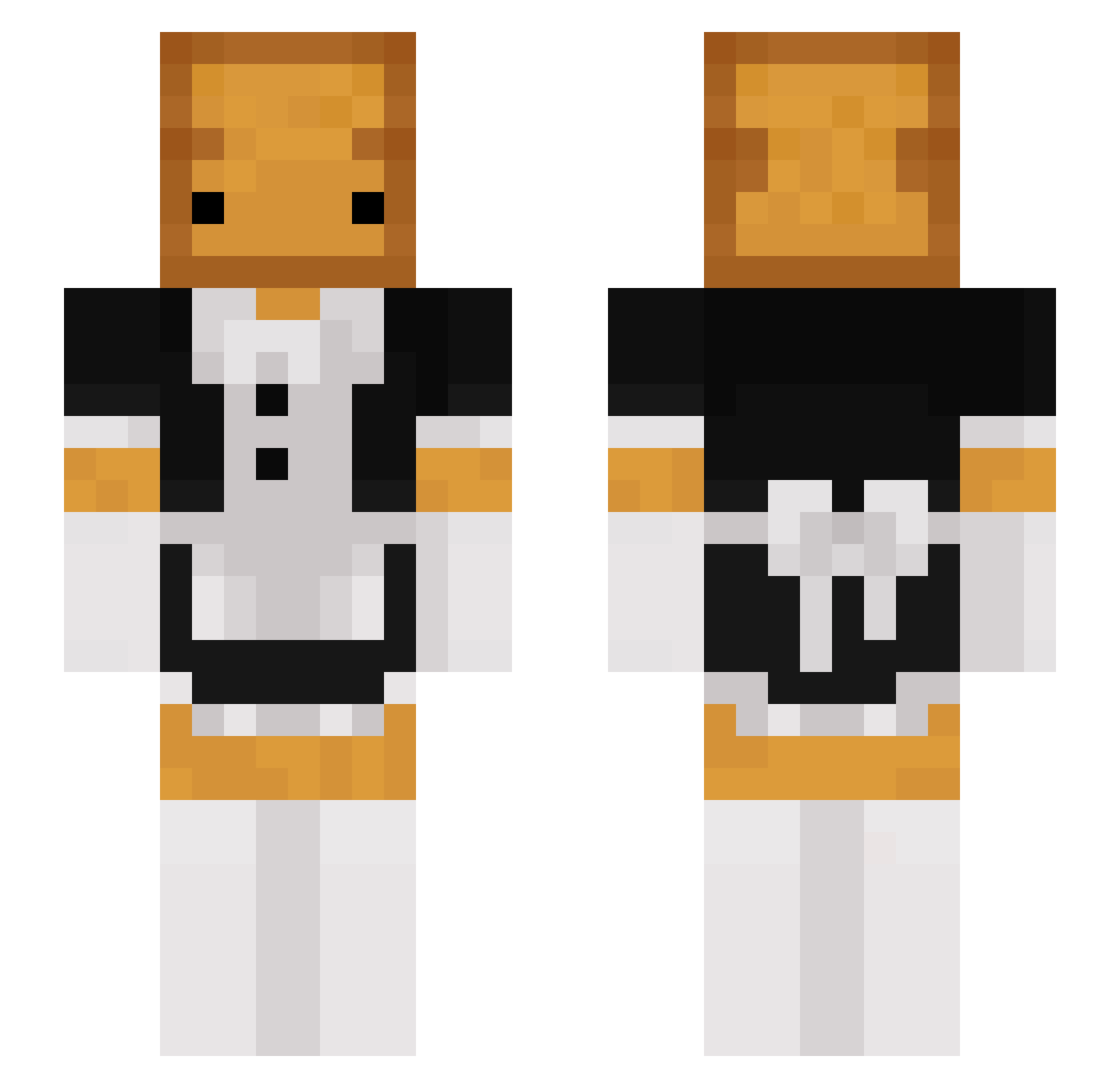 XXilouuu Minecraft skin, front and back view