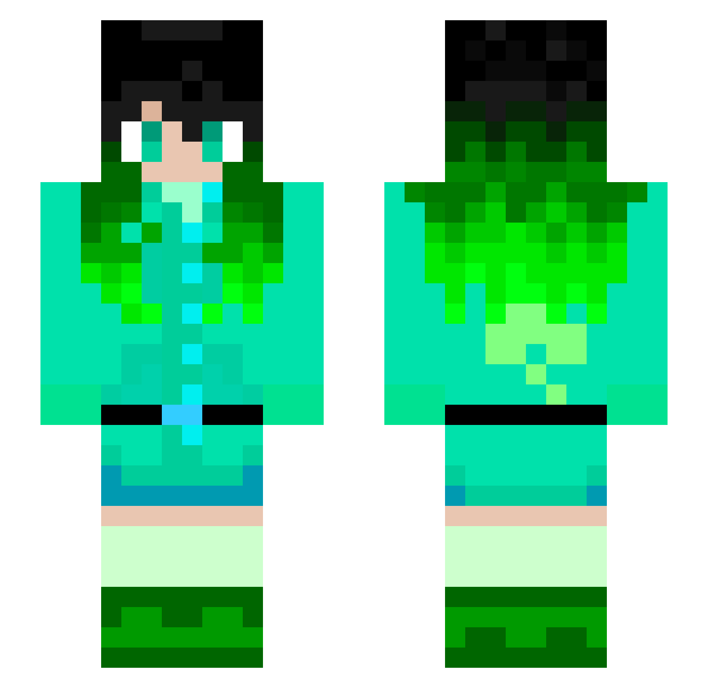 STRONGBALLERJOE Minecraft skin, front and back view