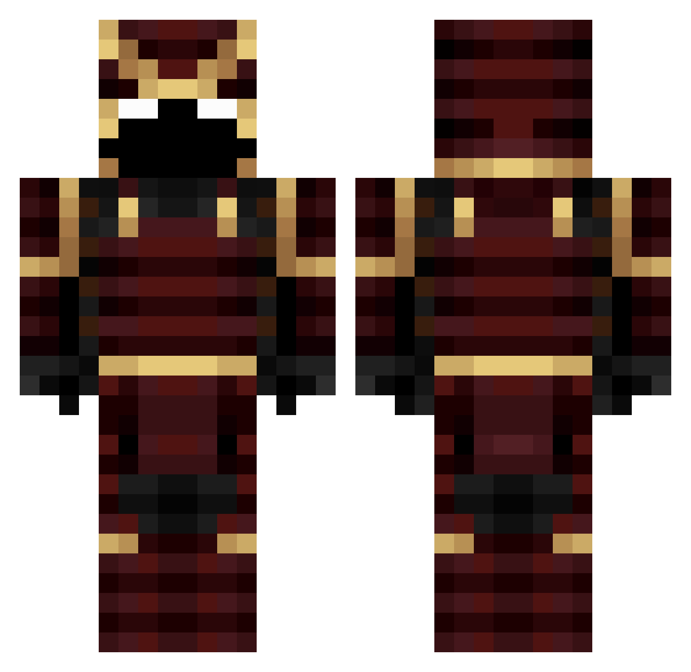 SerperiorGames Minecraft skin, front and back view