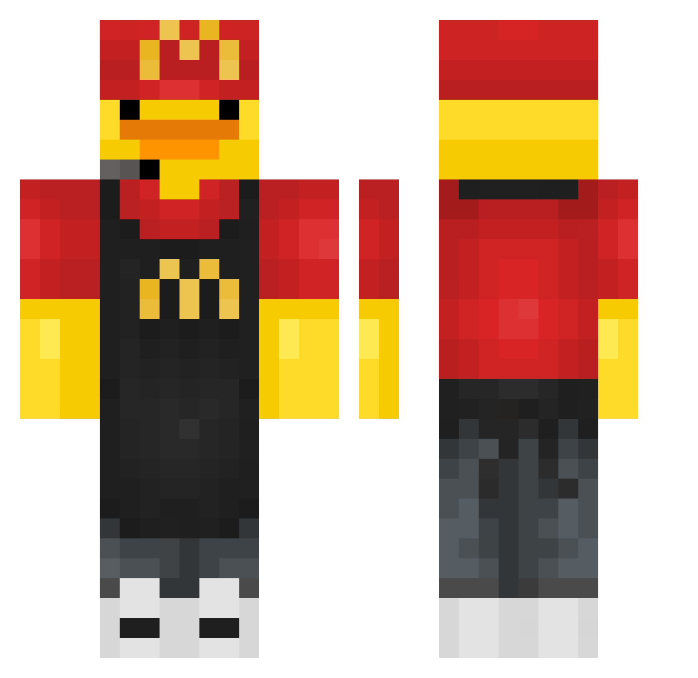 Zuzannka2012 Minecraft skin, front and back view