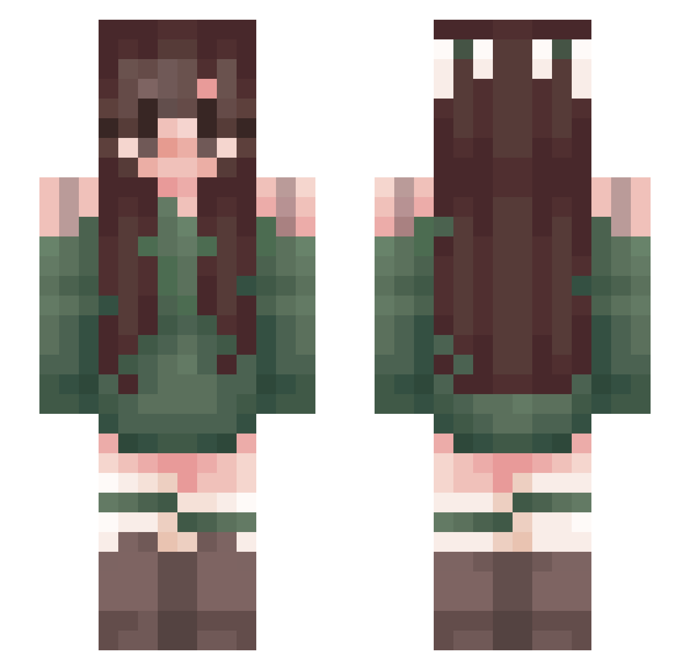 actually_heidi Minecraft skin, front and back view