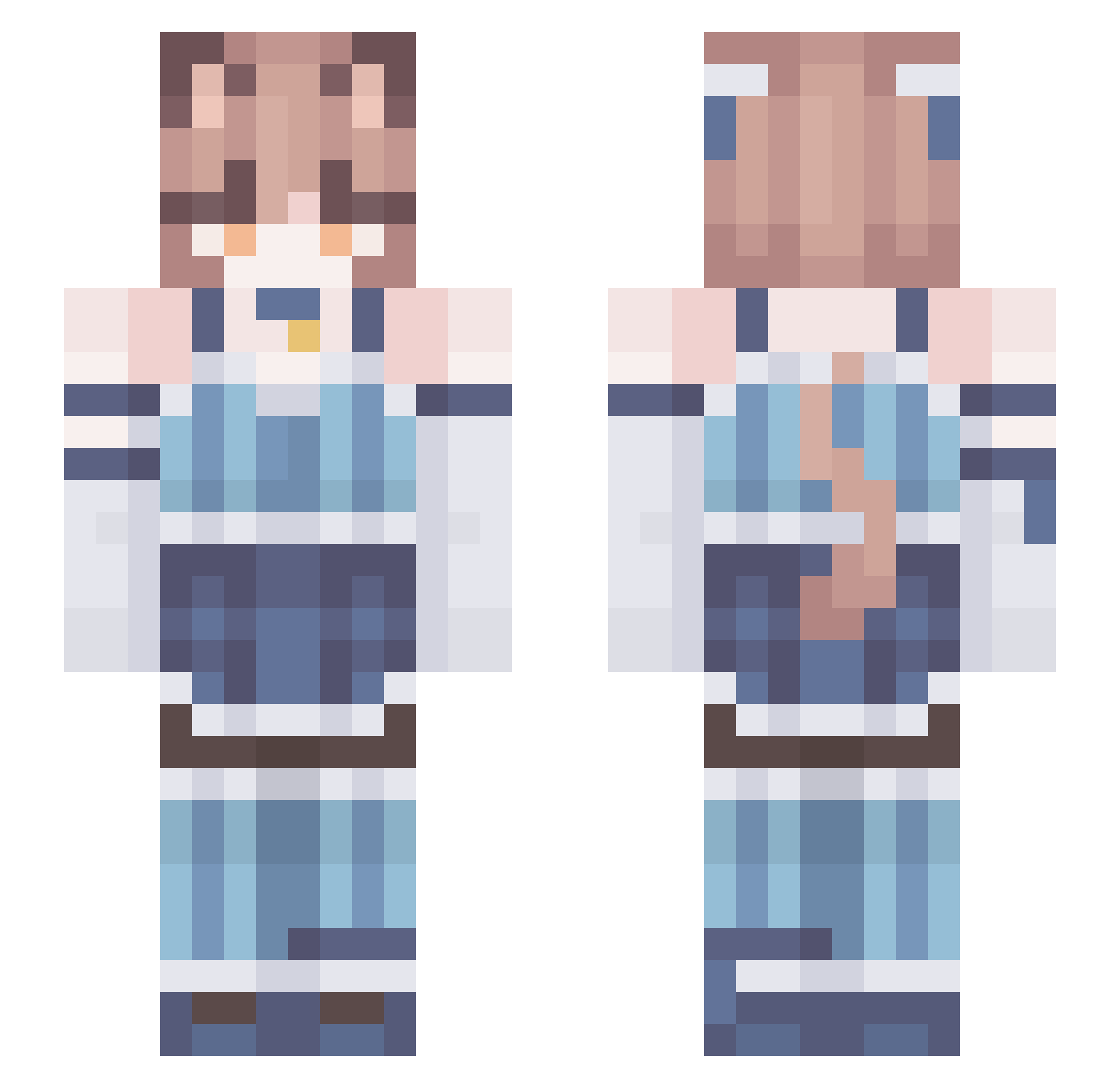 IkWilToad Minecraft skin, front and back view