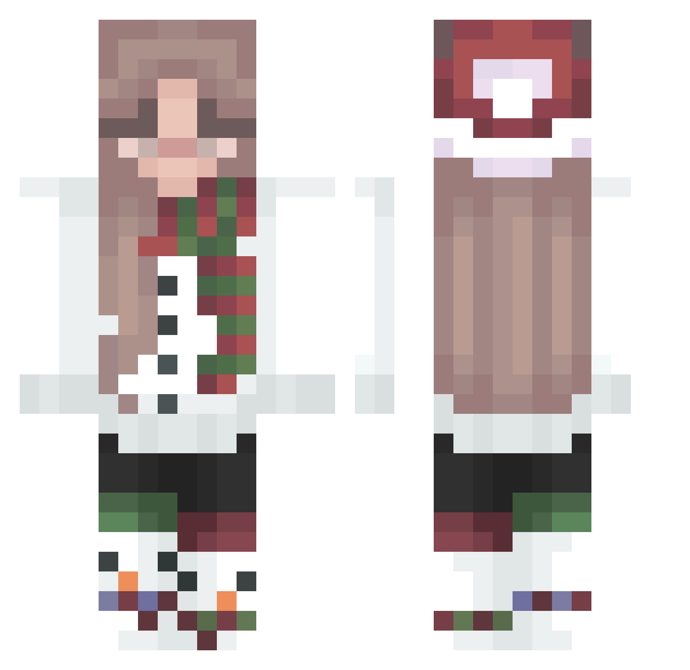 Strawberrygirl10 Minecraft skin, front and back view