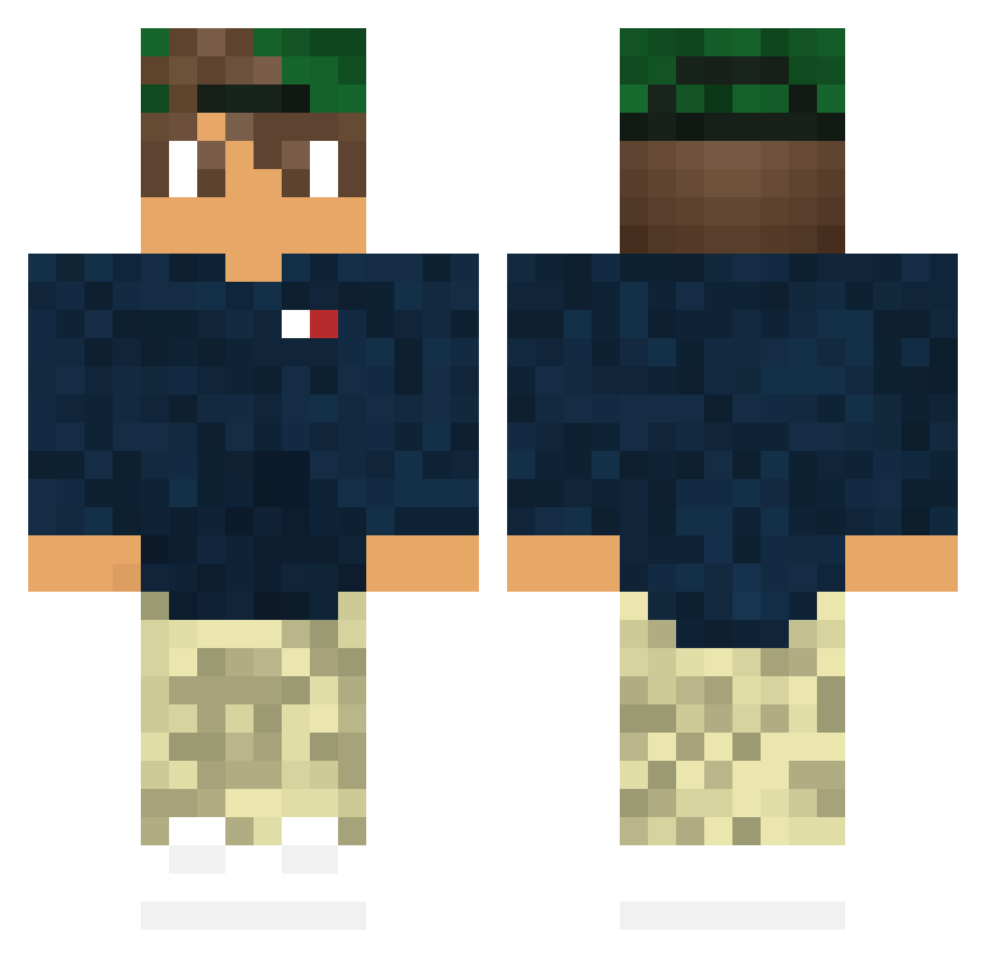 xjaap Minecraft skin, front and back view