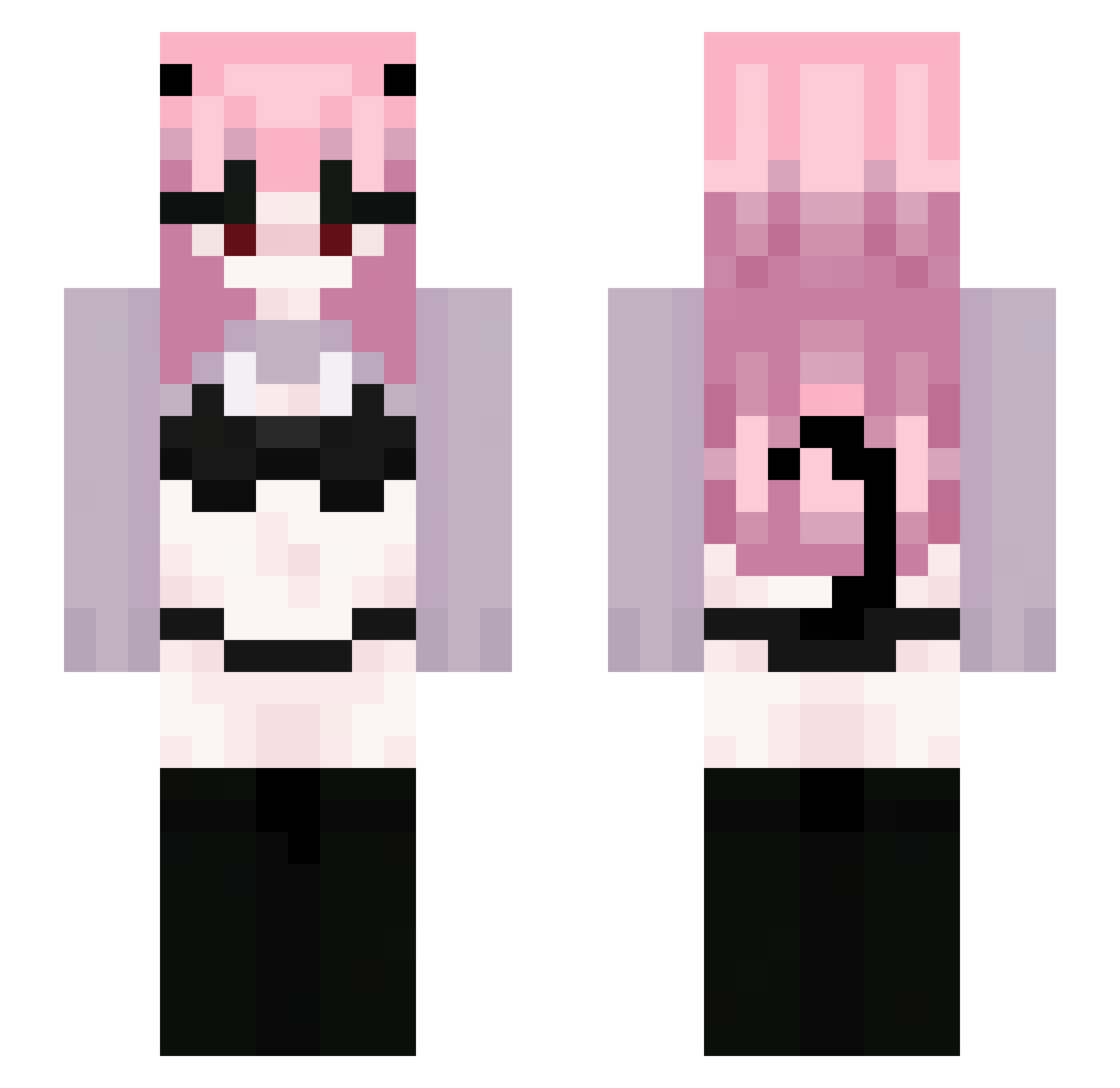zXPrime187 Minecraft skin, front and back view