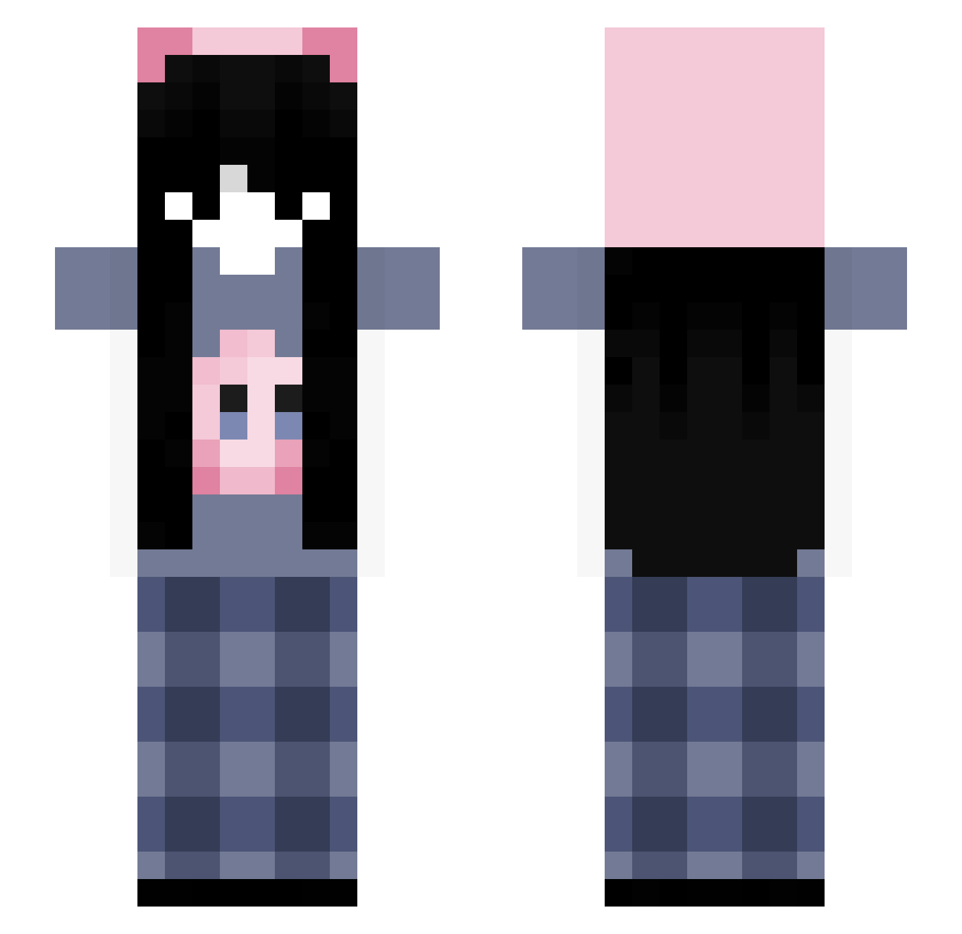 ItzzFrostyy_ Minecraft skin, front and back view