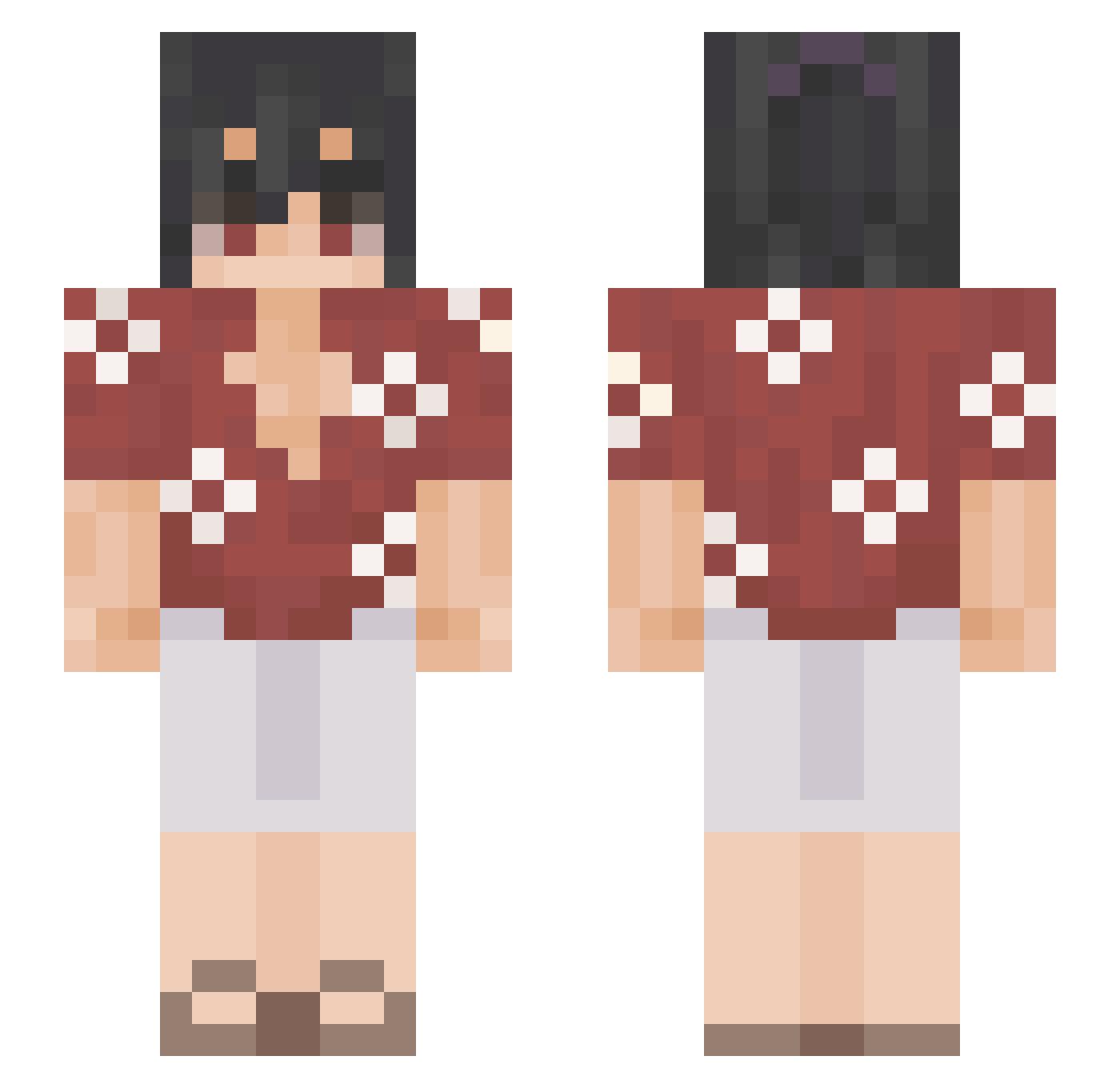 _Oijin Minecraft skin, front and back view