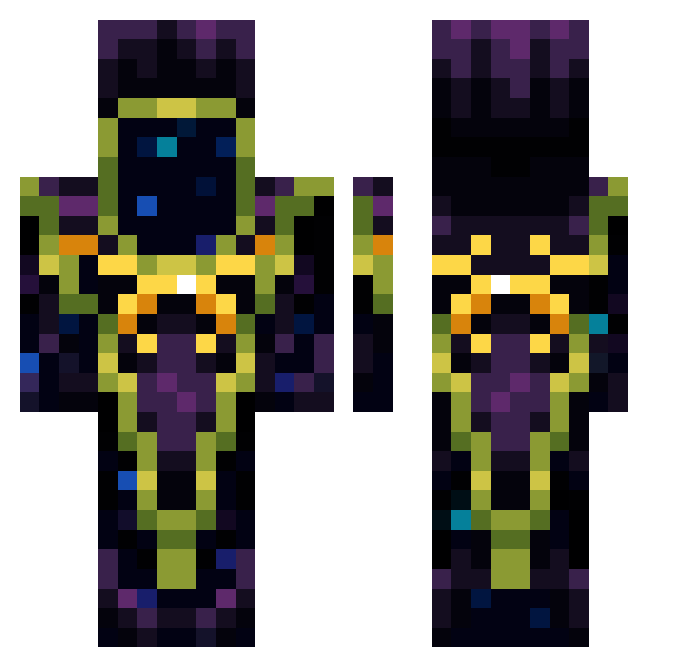 Ognik512 Minecraft skin, front and back view