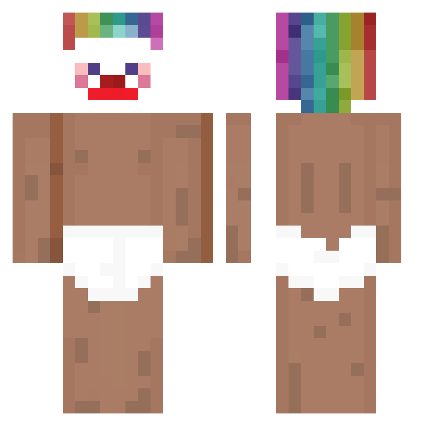 scrap_ Minecraft skin, front and back view
