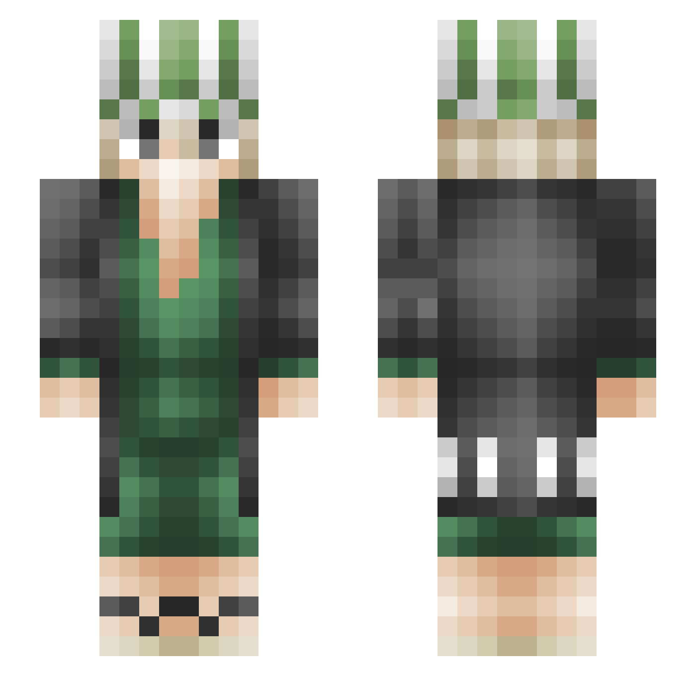 rioconn Minecraft skin, front and back view
