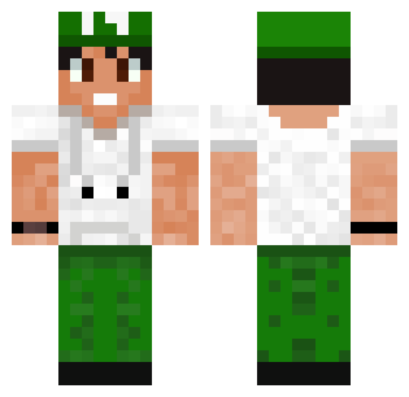Saravejo Minecraft skin, front and back view