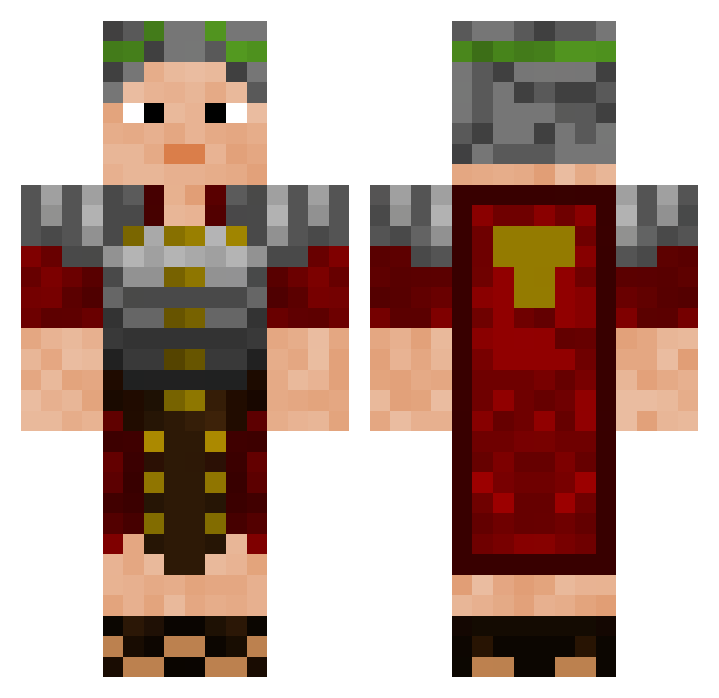 Banditen Minecraft skin, front and back view