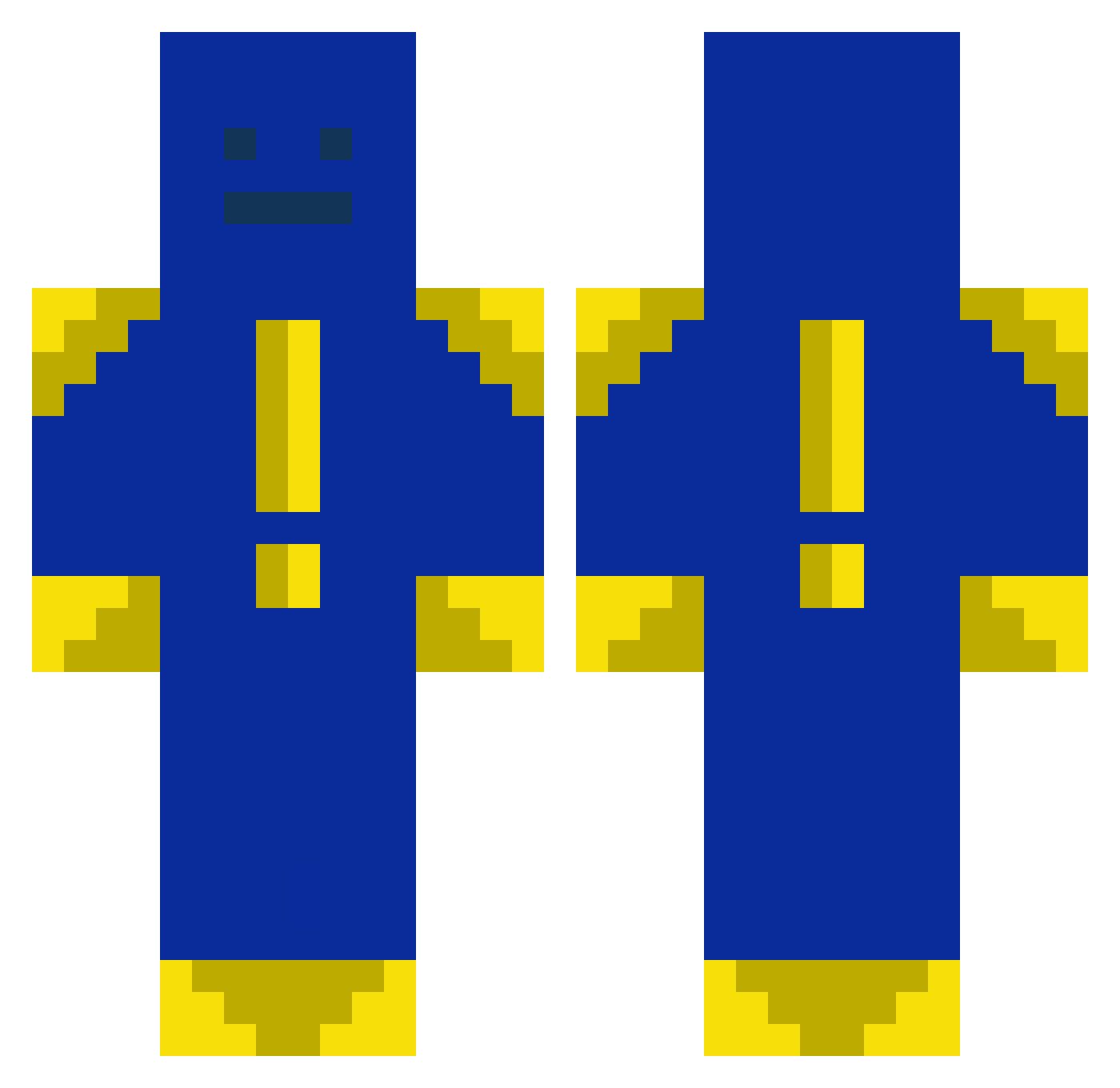 Xeontic Minecraft skin, front and back view