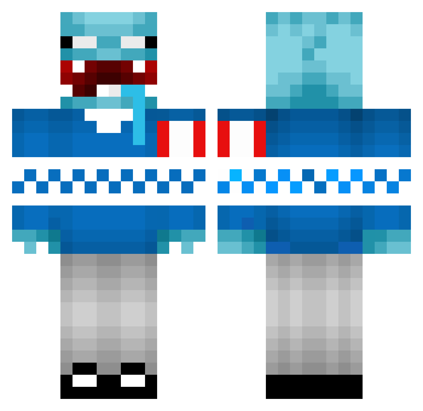 Wendellgamer18 Minecraft skin, front and back view