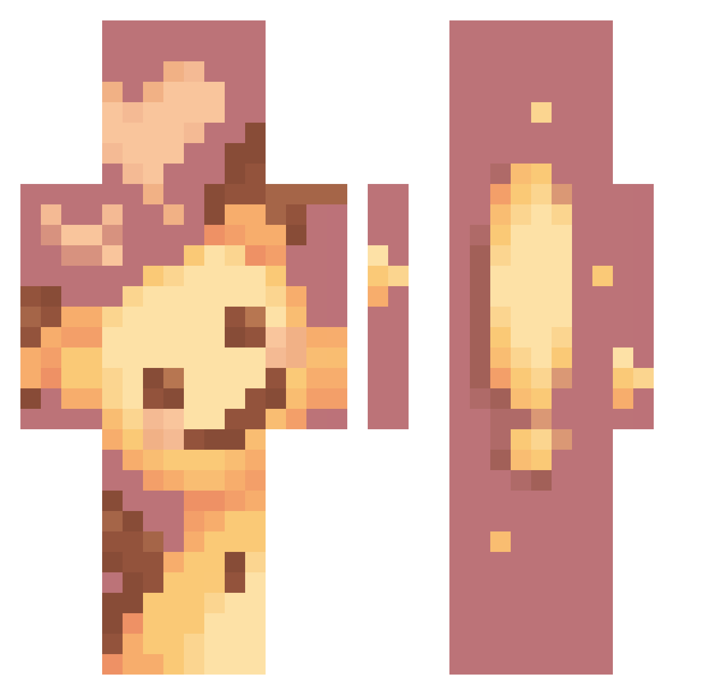 KodeeModee Minecraft skin, front and back view