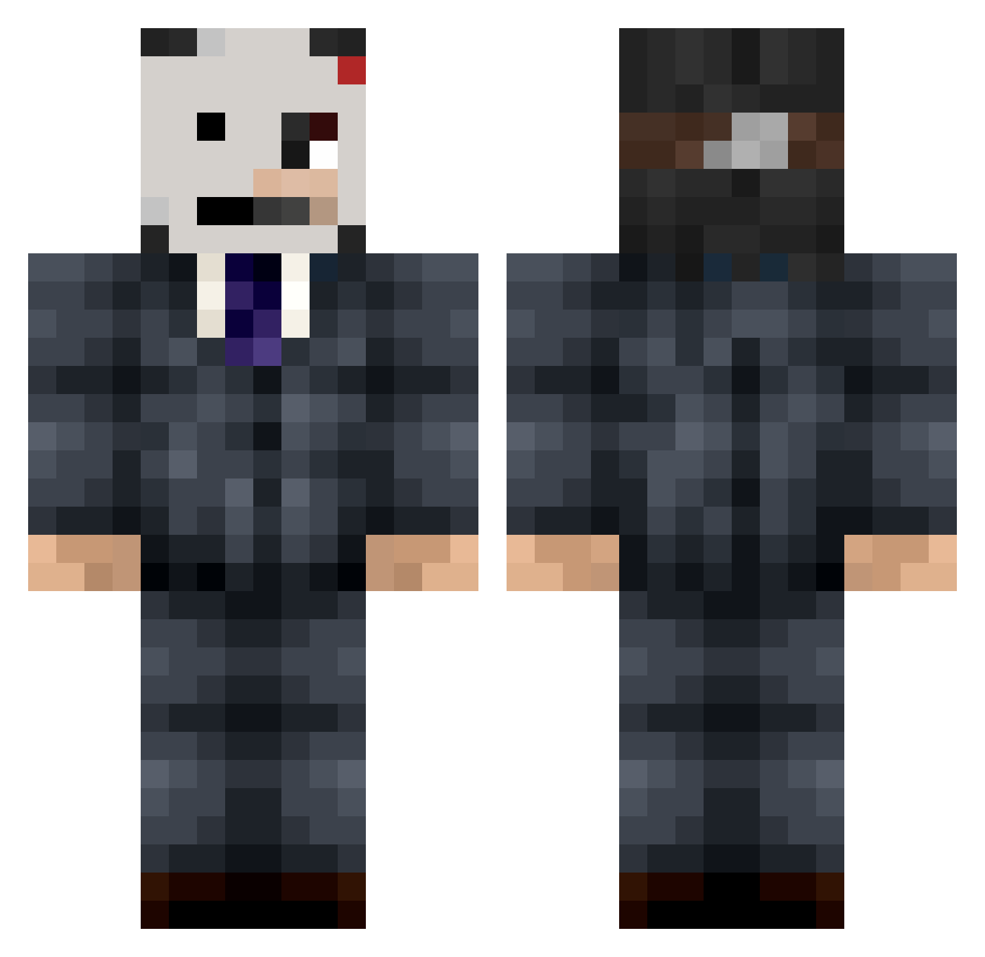 Wojtek213 Minecraft skin, front and back view