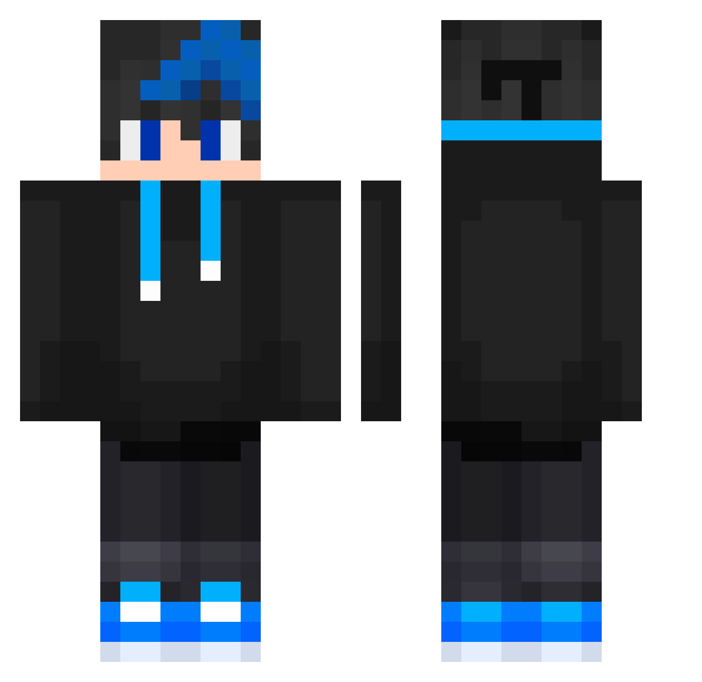 Xx_ALPHA7_xX Minecraft skin, front and back view