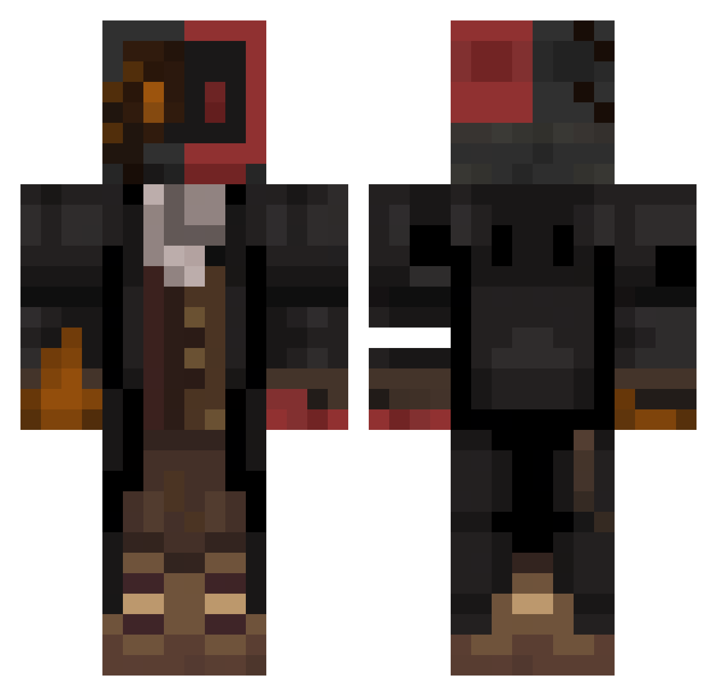 ThatOneGamedev Minecraft skin, front and back view