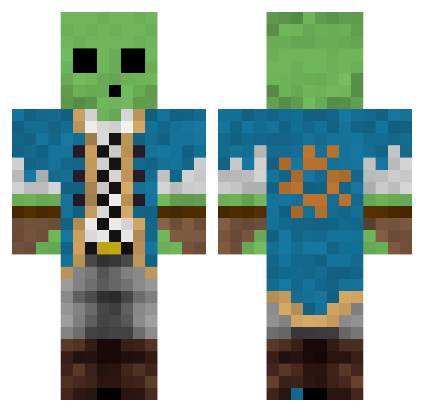 Stepan_172014 Minecraft skin, front and back view