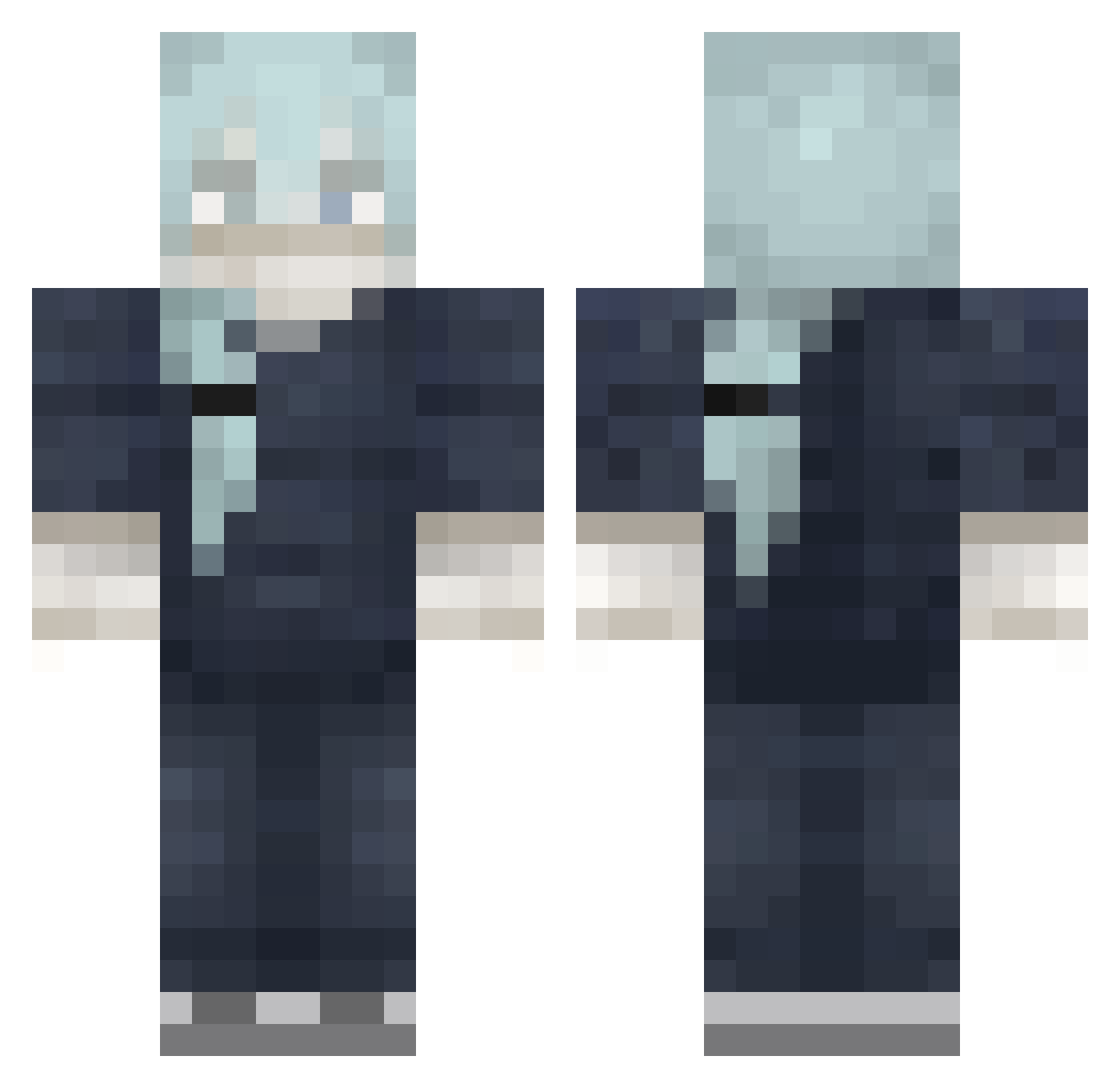 StormClark Minecraft skin, front and back view