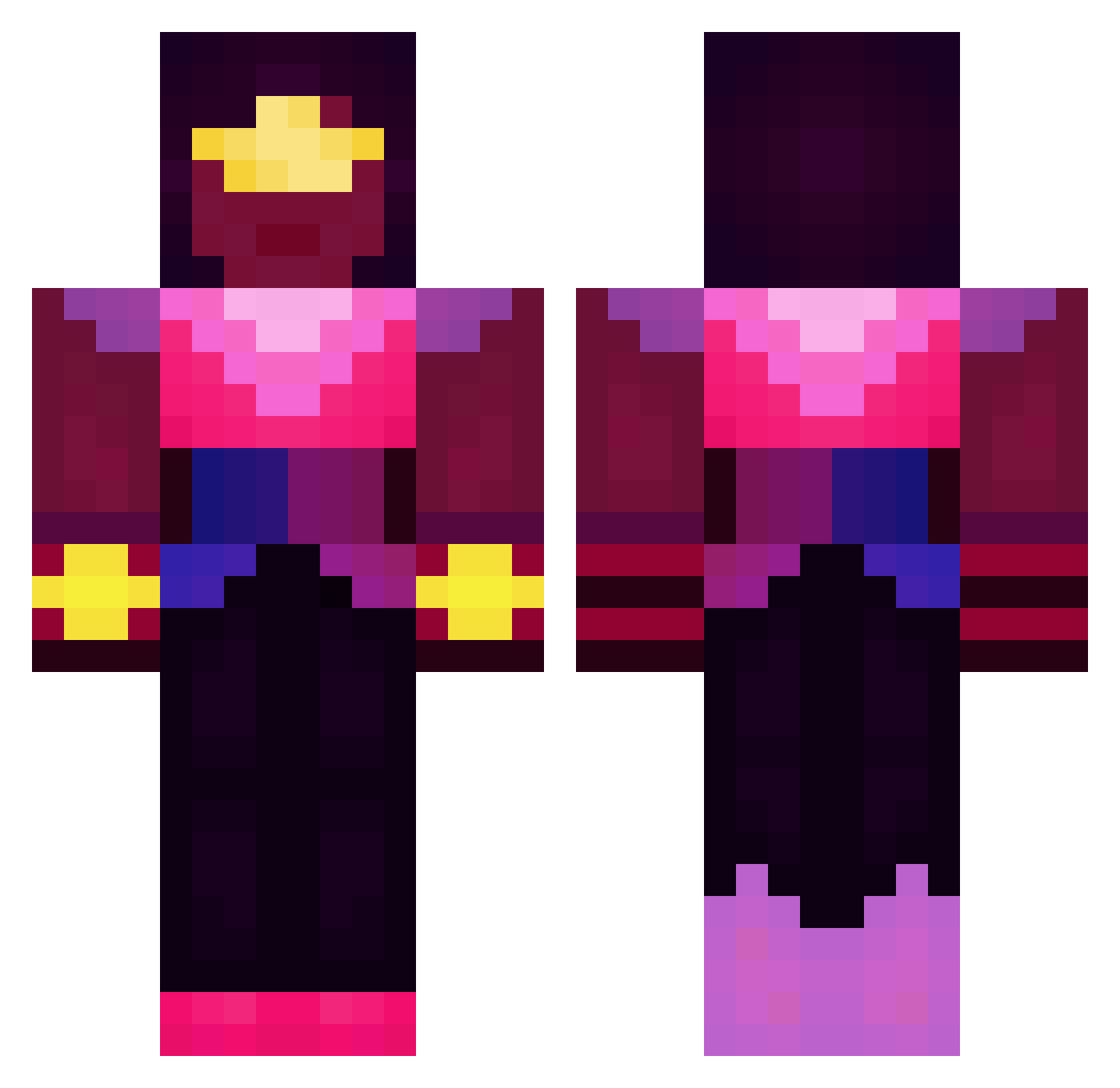 Elmann Minecraft skin, front and back view