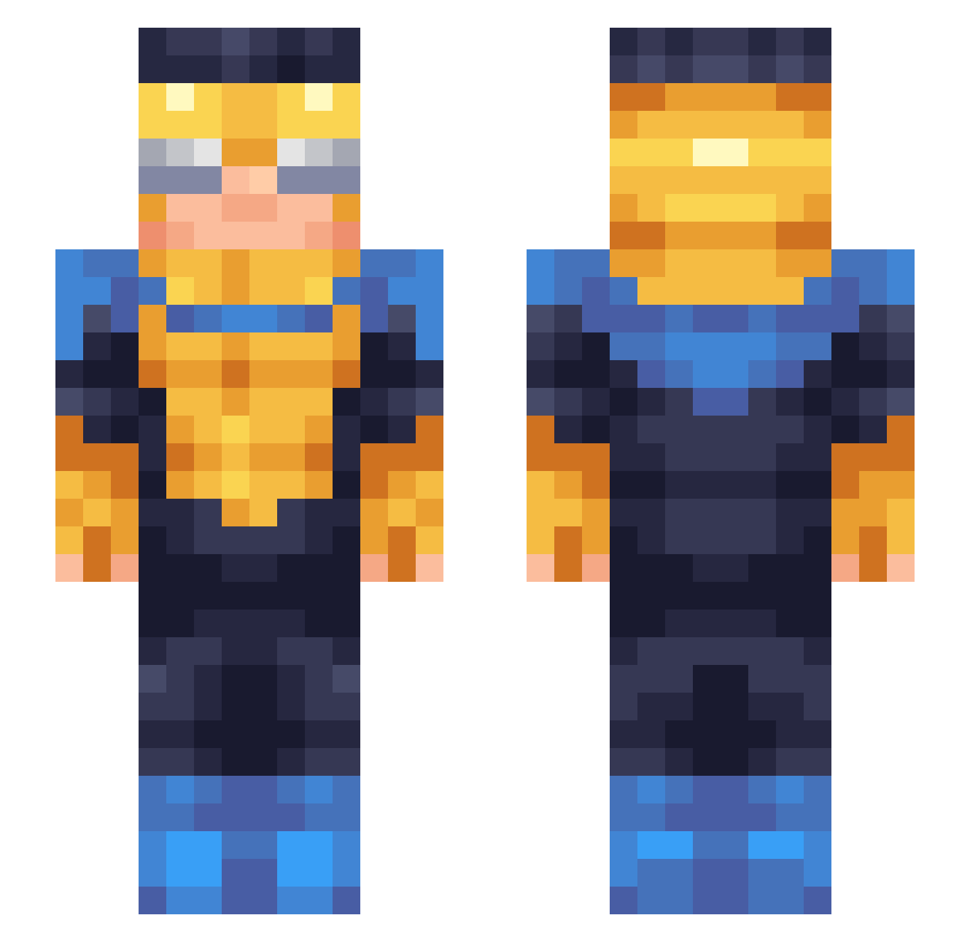 YessirRyan Minecraft skin, front and back view