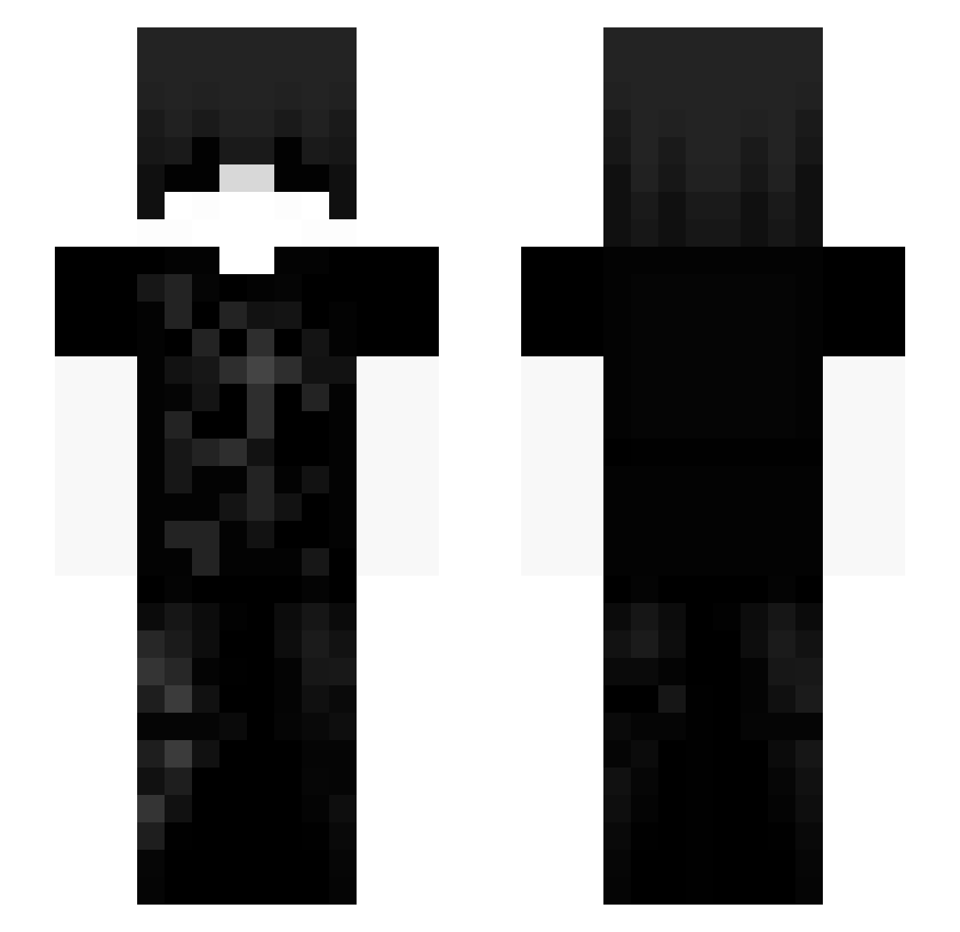 Swarvez Minecraft skin, front and back view