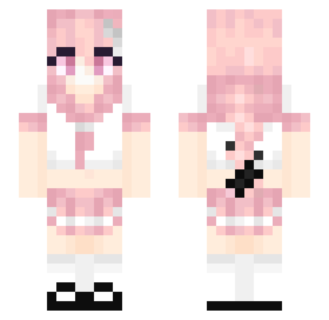 TheLeshen Minecraft skin, front and back view