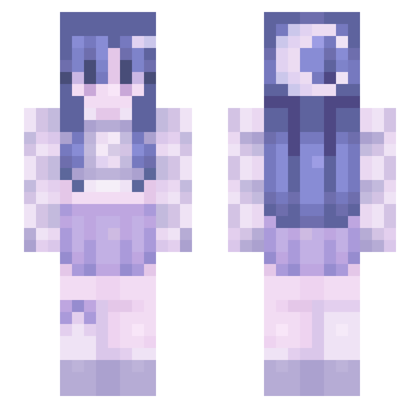 Kadnify Minecraft skin, front and back view
