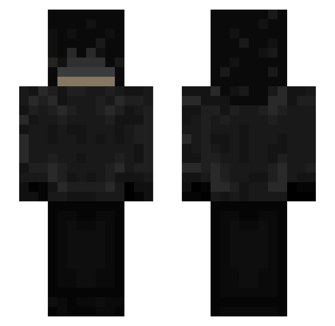substations Minecraft skin, front and back view