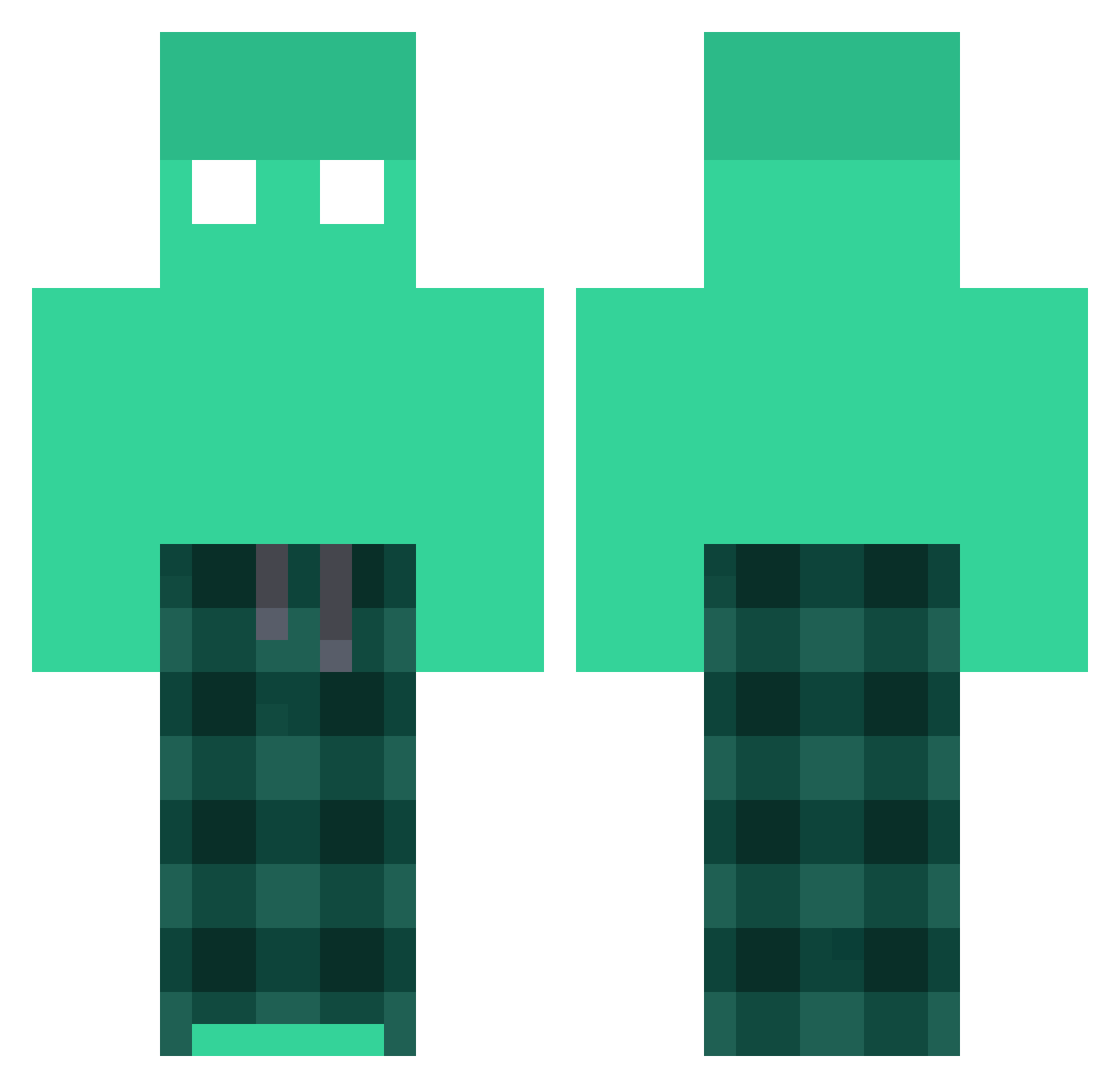 Skabay Minecraft skin, front and back view