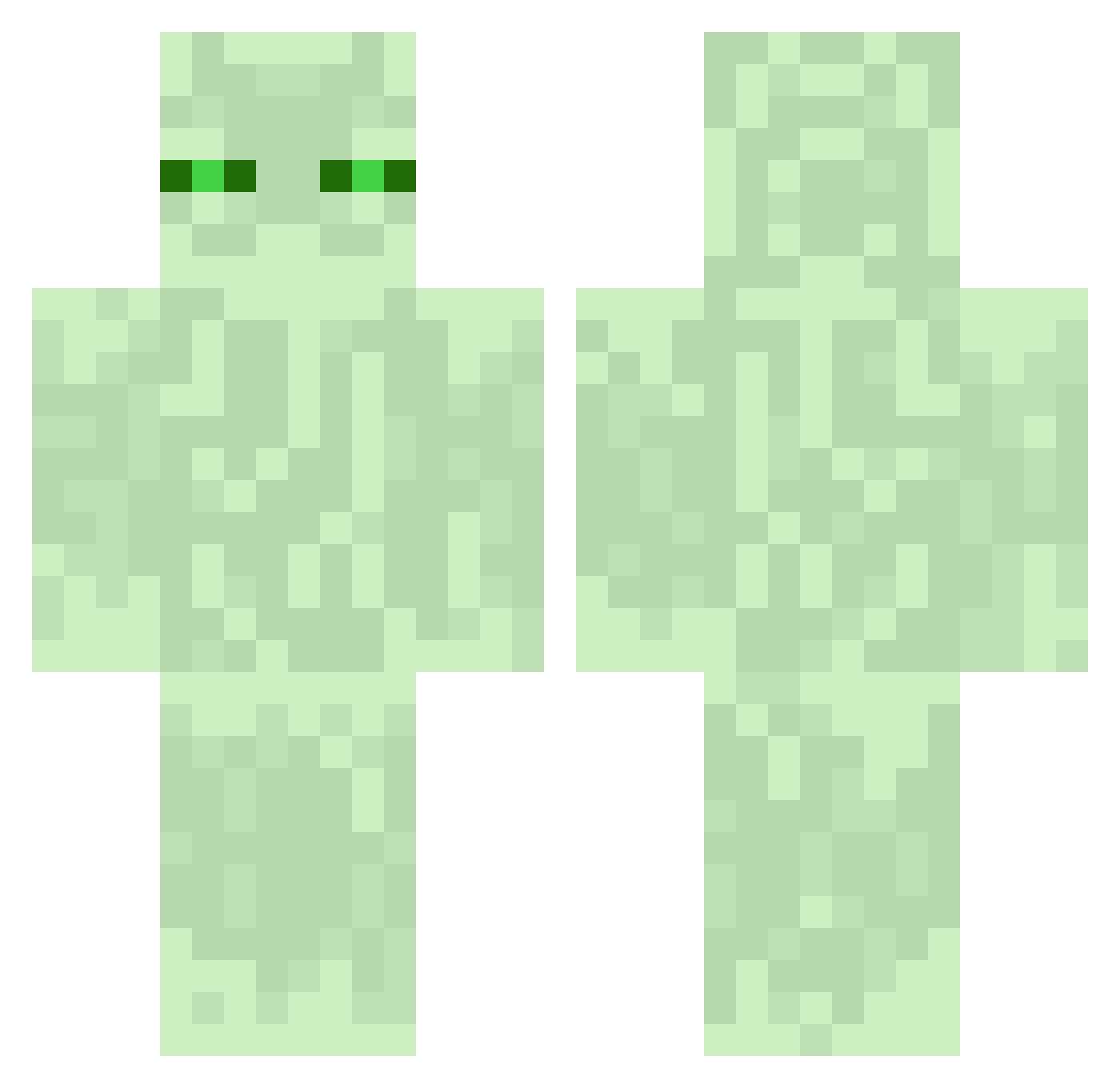 ZCVAS Minecraft skin, front and back view