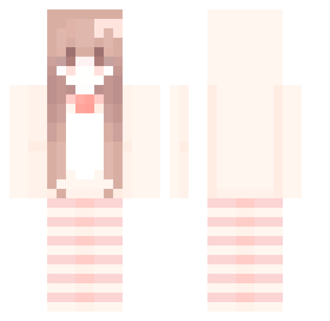 sis Minecraft skin, front and back view