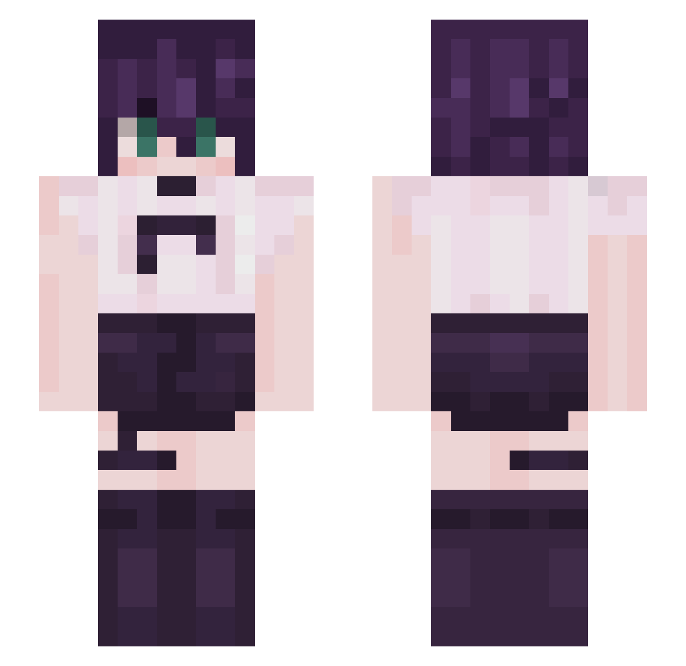 HakinoVT Minecraft skin, front and back view