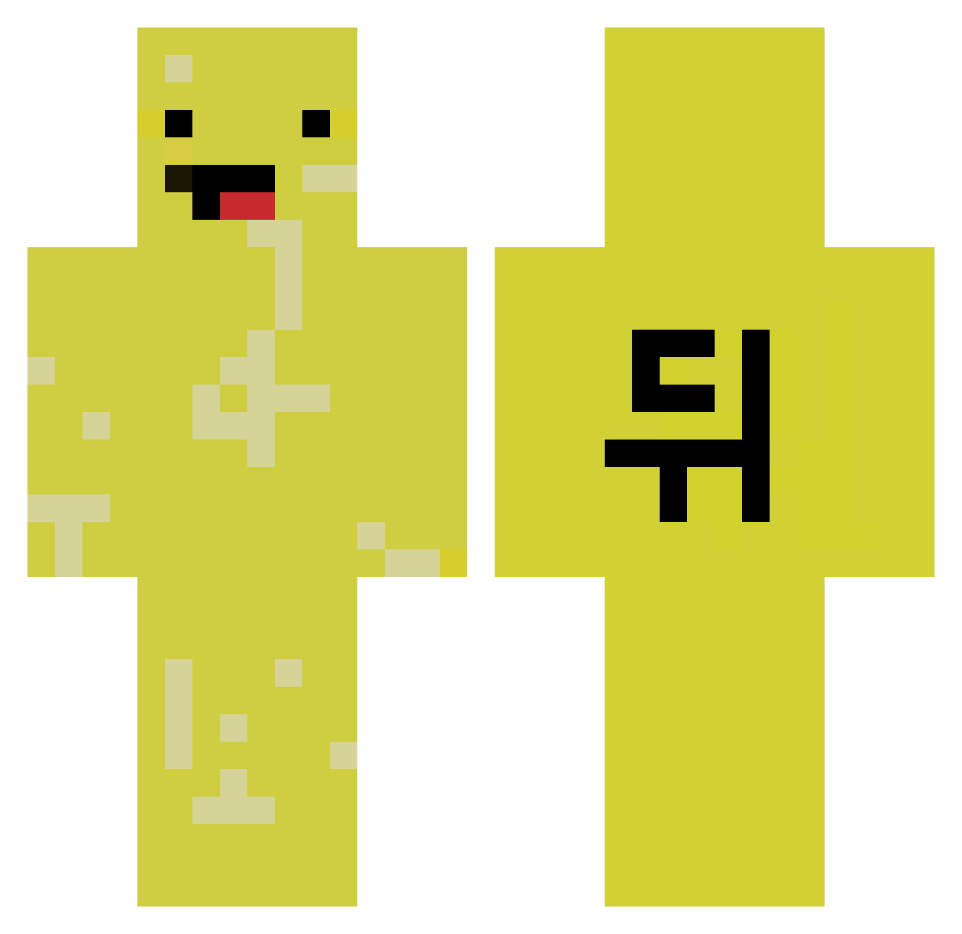 Potato_head17 Minecraft skin, front and back view