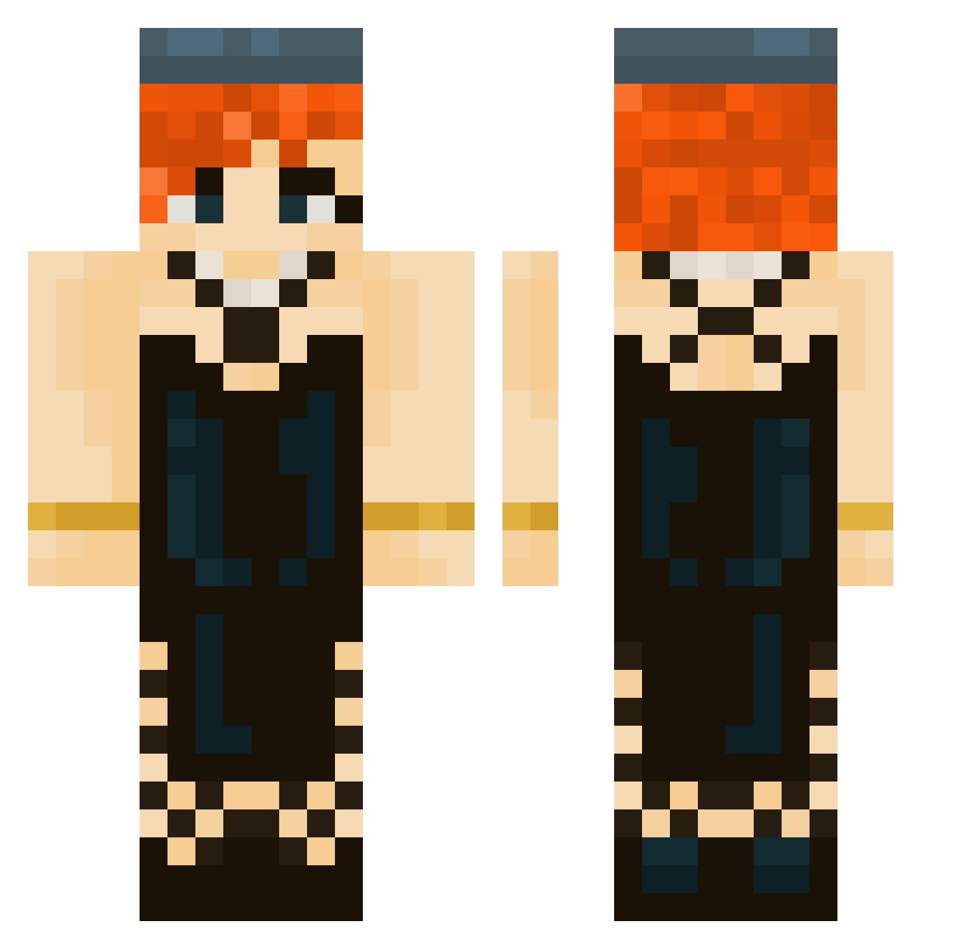 SngBambi Minecraft skin, front and back view