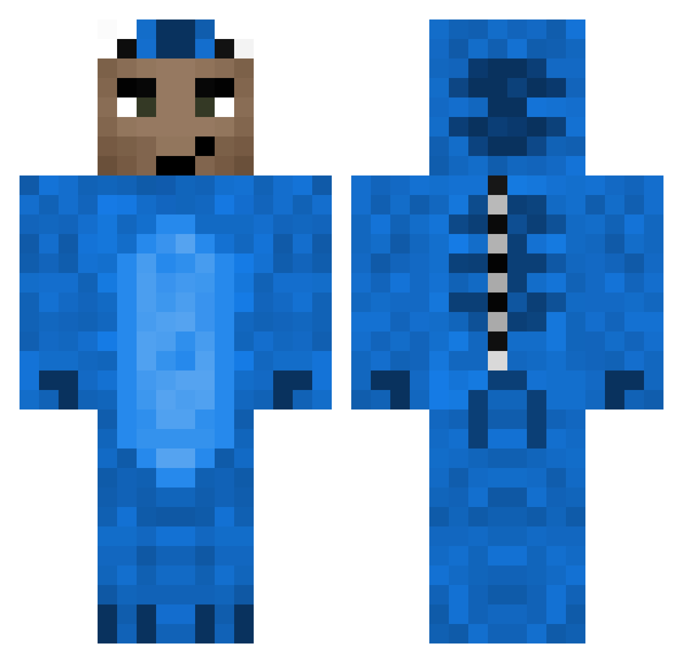 Watermelonfolife Minecraft skin, front and back view