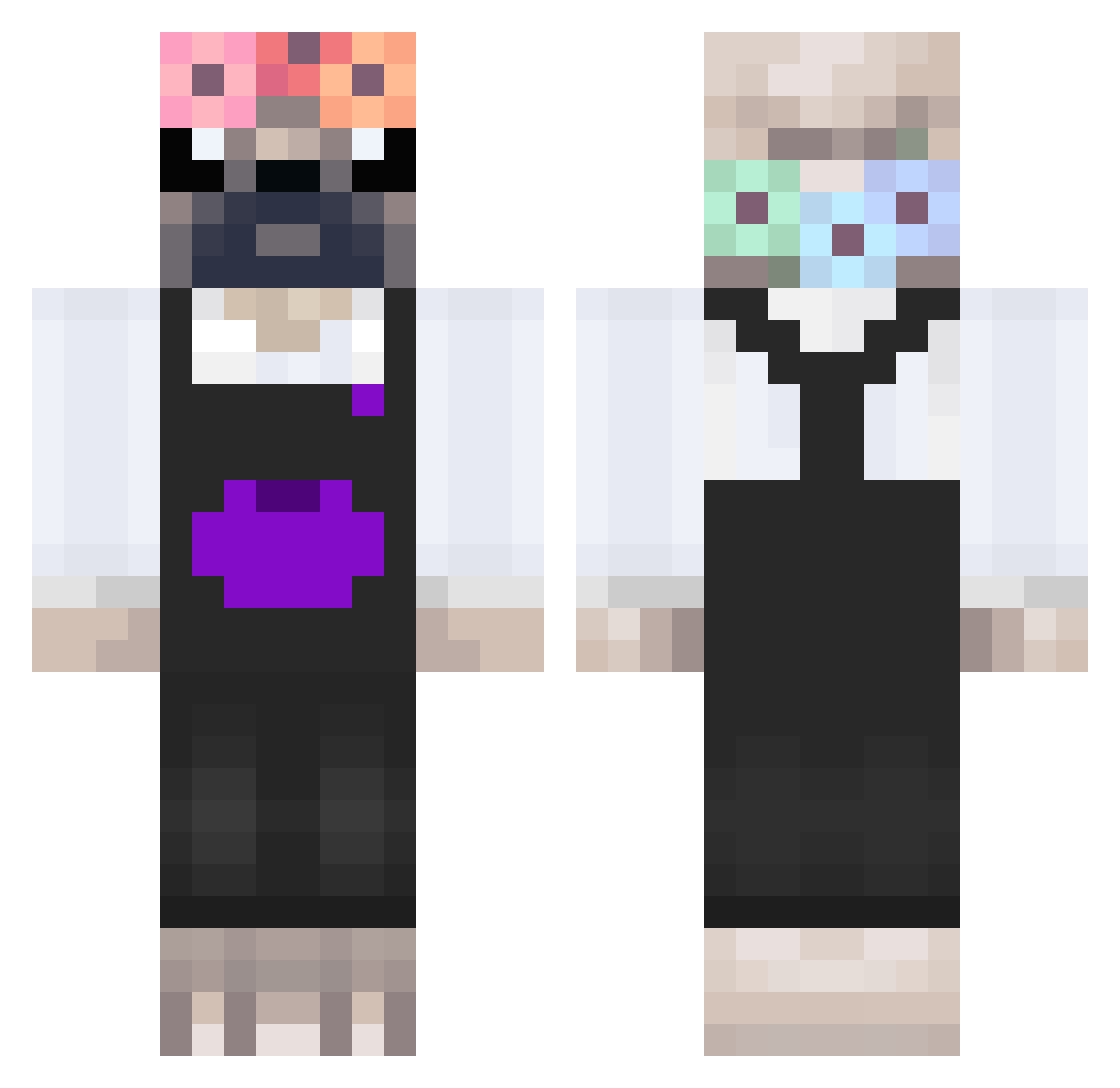 kilogramn Minecraft skin, front and back view