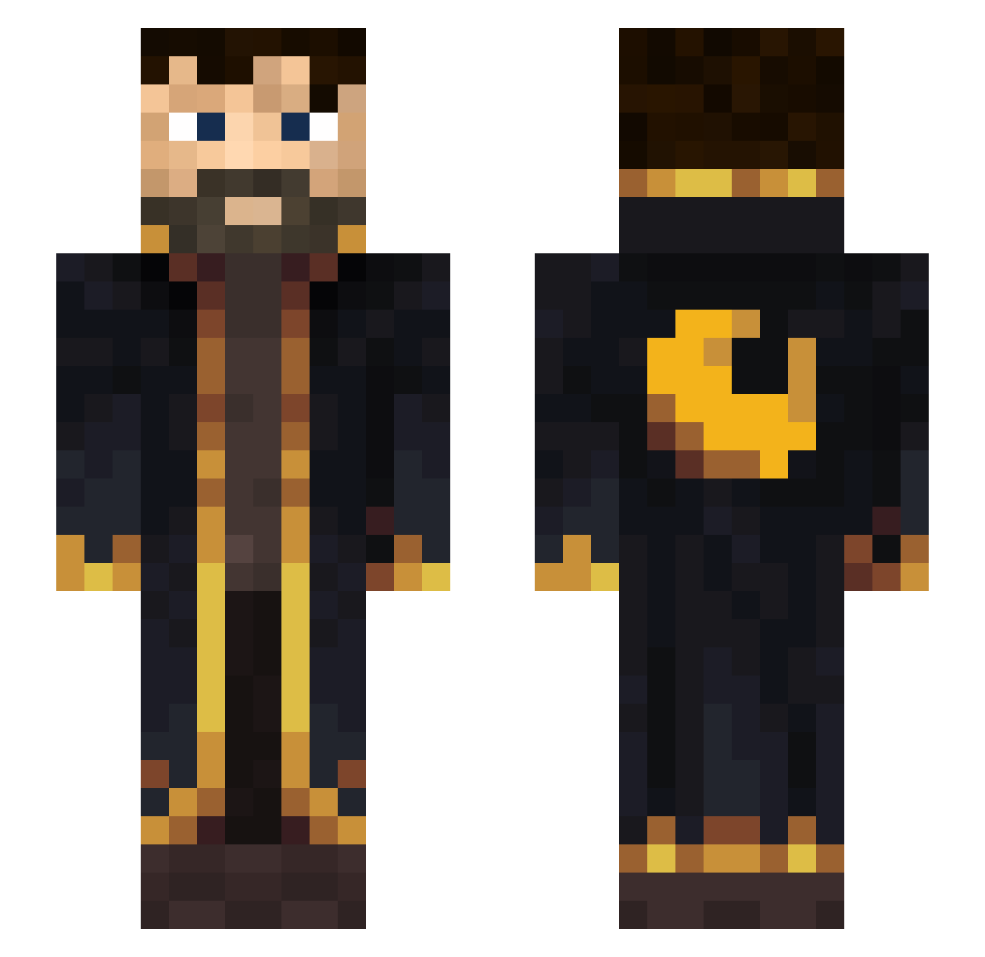 9bubu9 Minecraft skin, front and back view