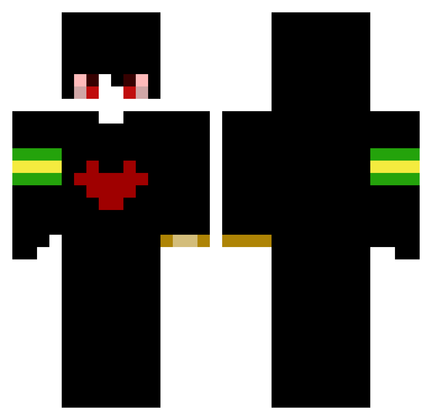 bymiguelzx Minecraft skin, front and back view