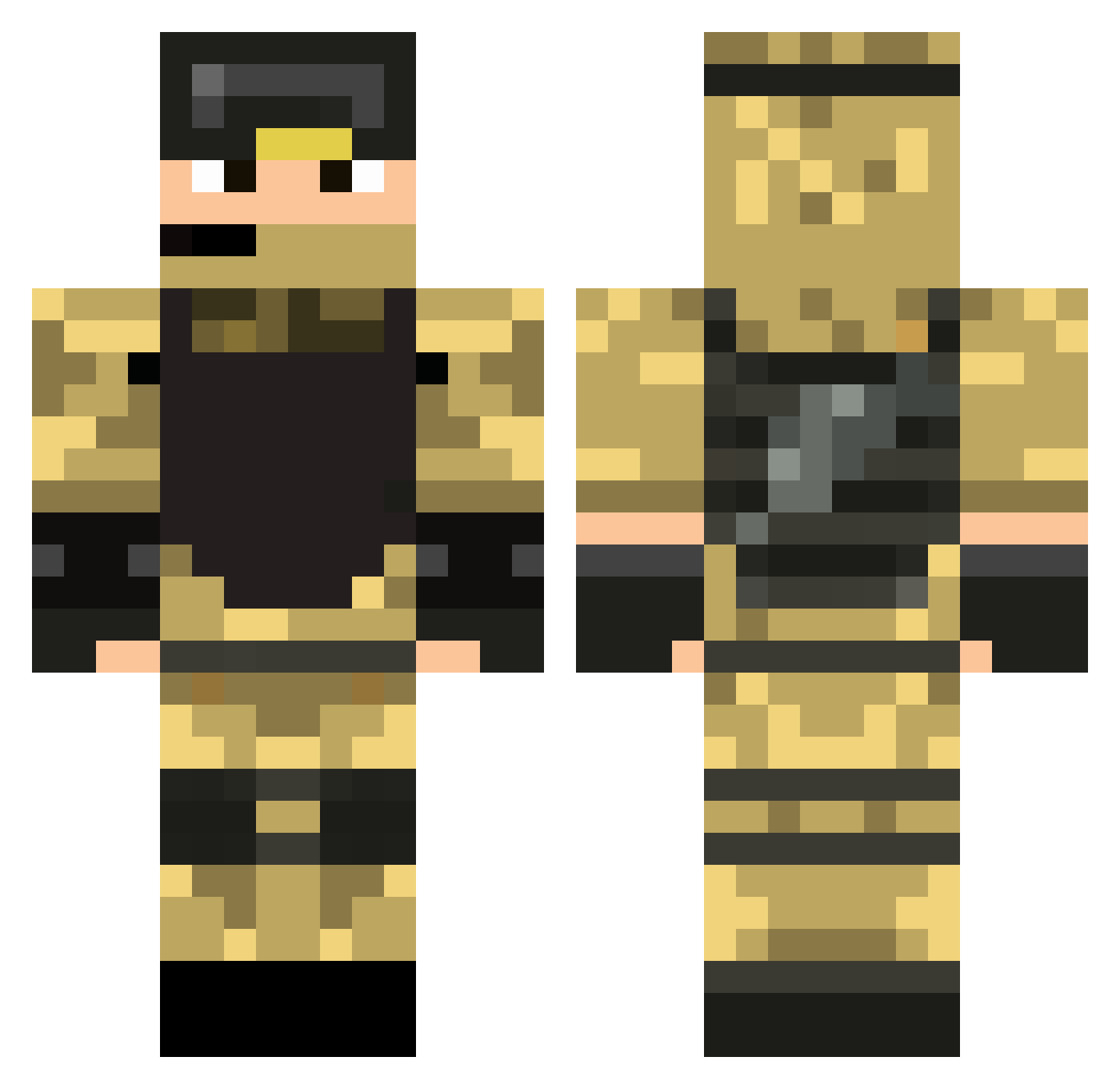 Immanent Minecraft skin, front and back view