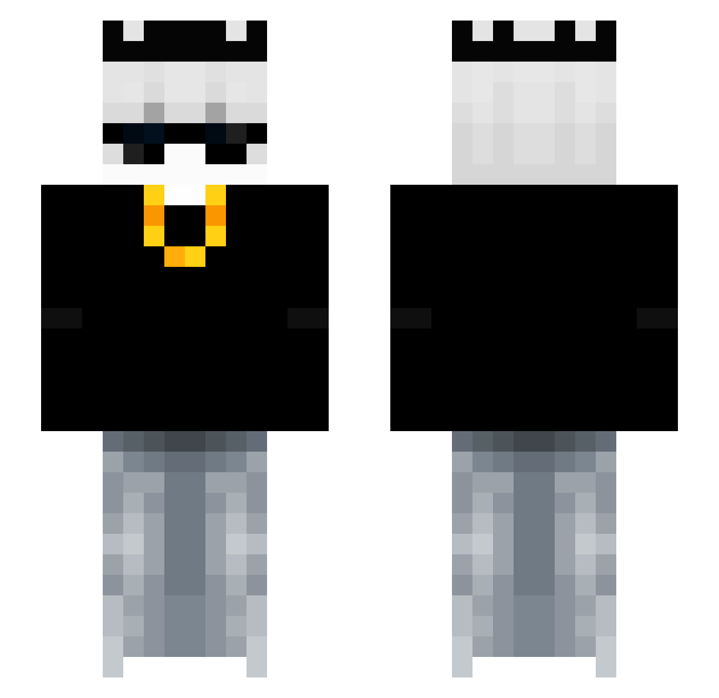 Eryon Minecraft skin, front and back view