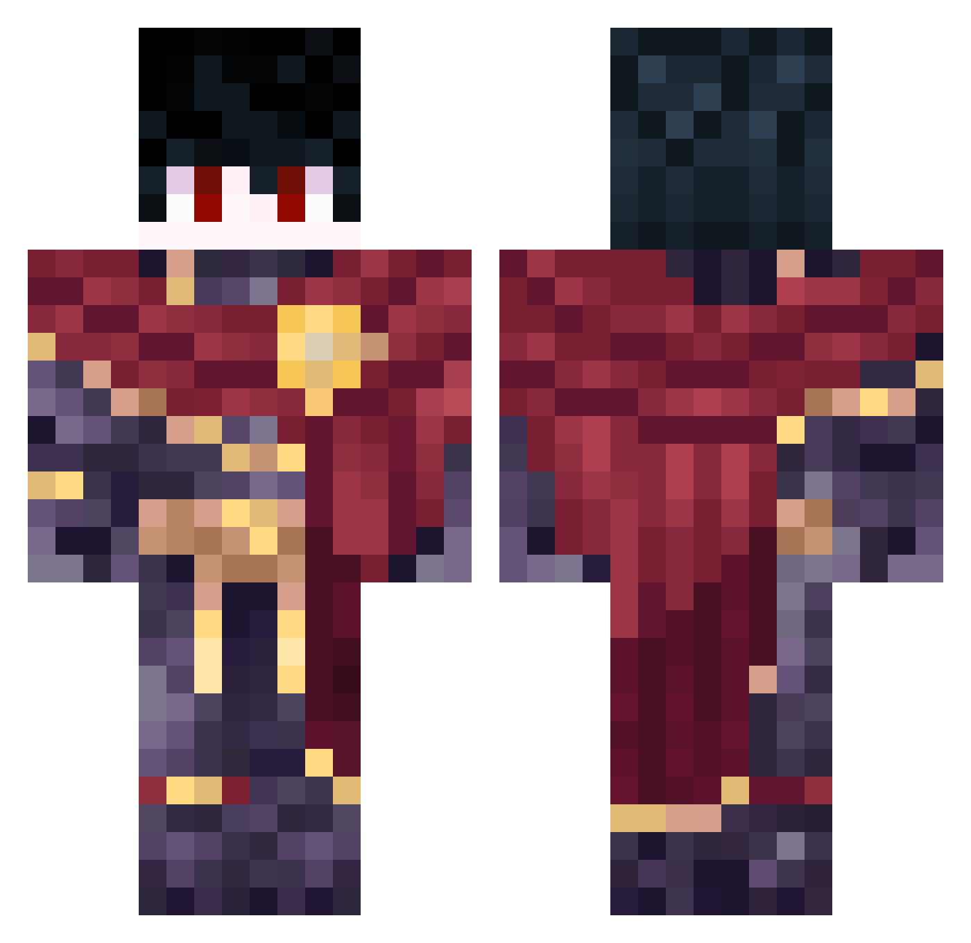 ZzzzZzz2z Minecraft skin, front and back view